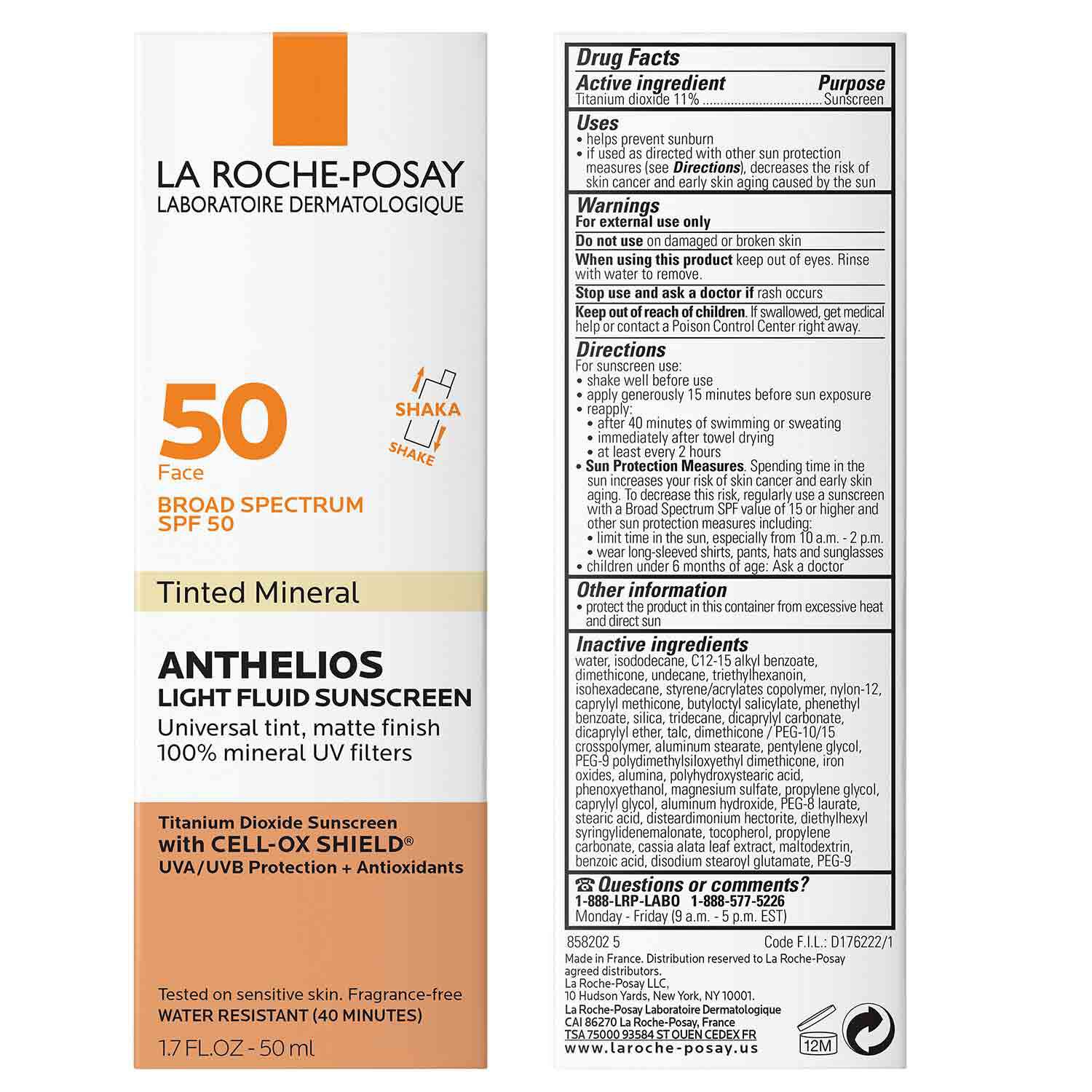 Anthelios Mineral Tinted Sunscreen for Face with SPF 6 Anthelios Mineral Tinted Sunscreen for Face with SPF