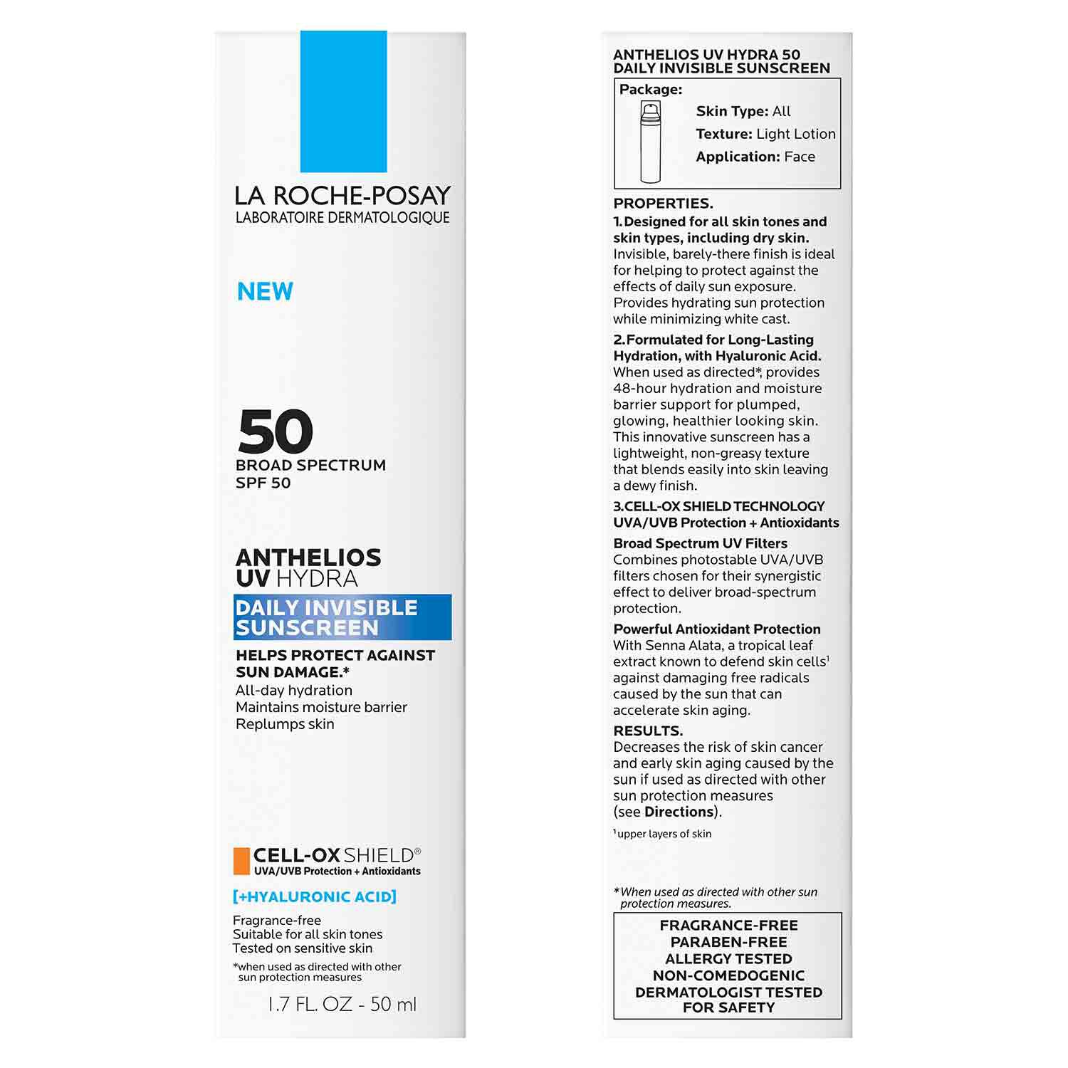 Anthelios UV Hydra Hydrating Face Sunscreen SPF 50 With Hyaluronic Acid 7 Anthelios UV Hydra Hydrating Face Sunscreen SPF 50 With Hyaluronic Acid