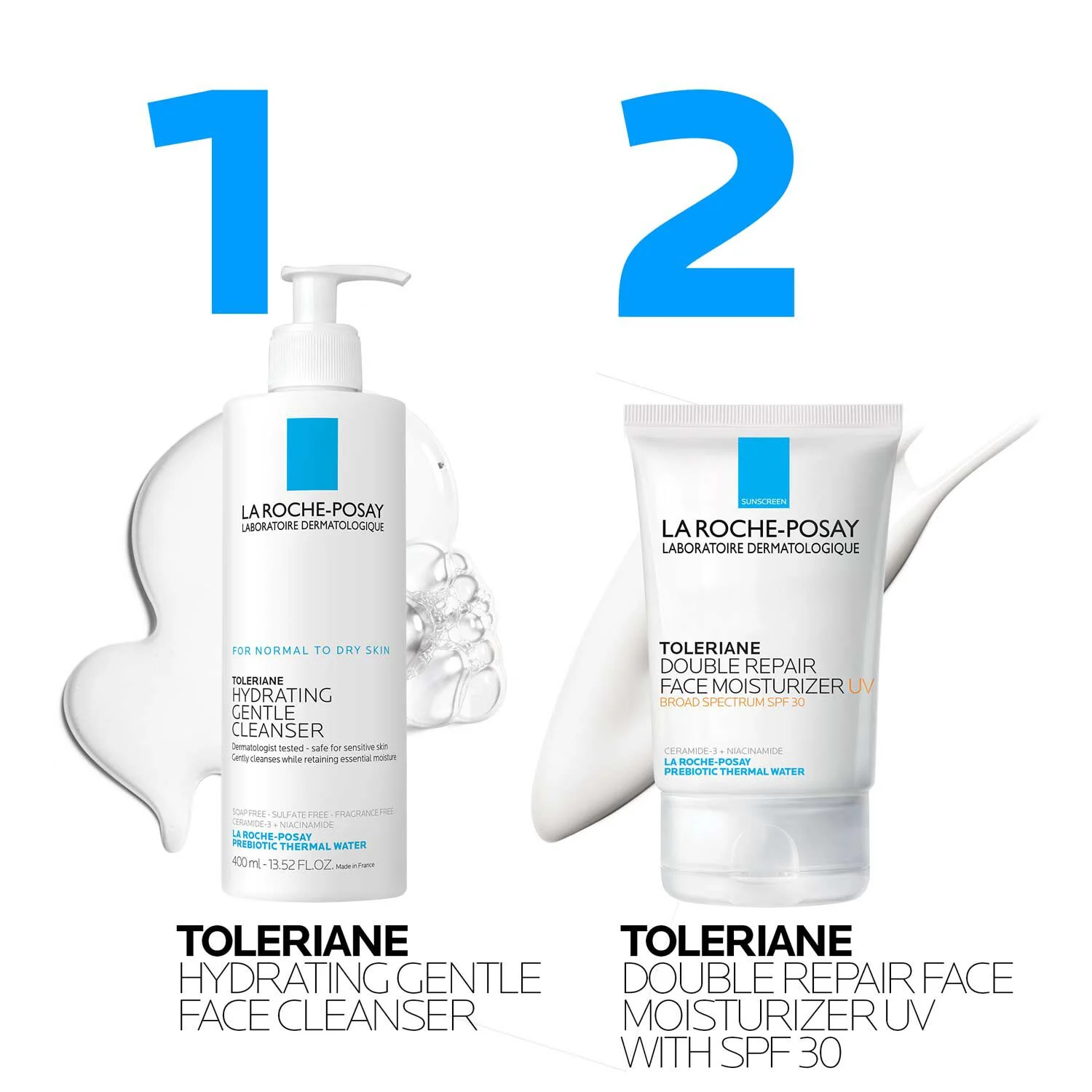 Toleriane Hydrating Gentle Cleanser & Double Repair Face Moisturizer SPF 30 Set 4 Toleriane Hydrating Gentle Cleanser & Double Repair Face Moisturizer SPF 30 Set