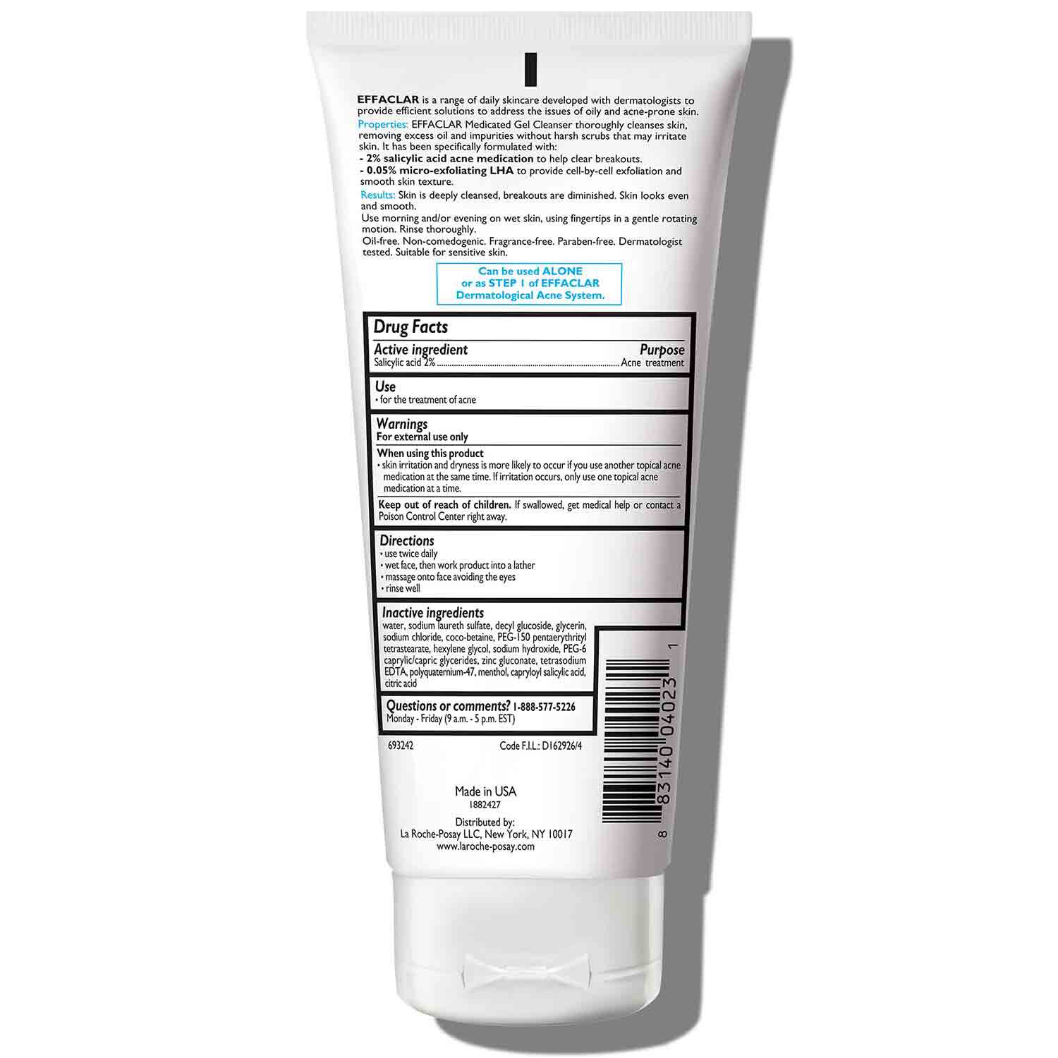 Effaclar Medicated Acne Face Wash 6 Effaclar Medicated Acne Face Wash